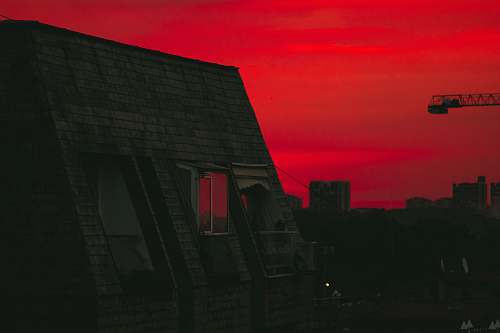 sky brick building during night outdoors