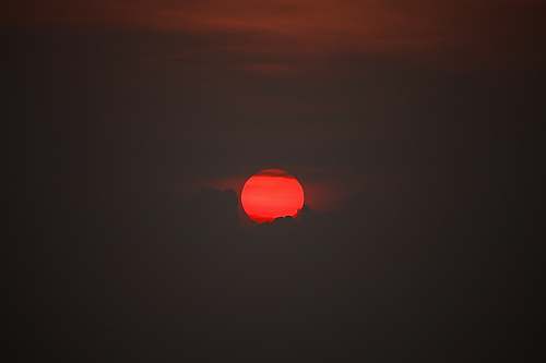 sunset full moon outdoors