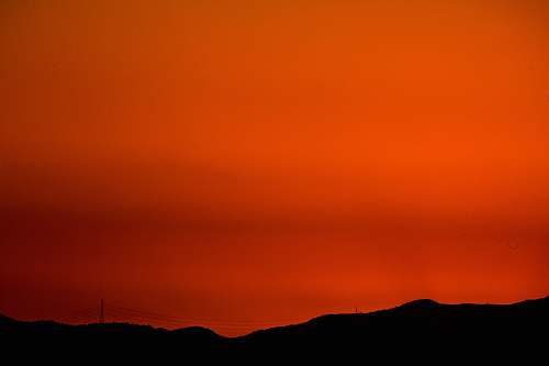 outdoors orange sky sky