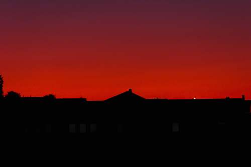 outdoors silhouette of a building at sunset sunset