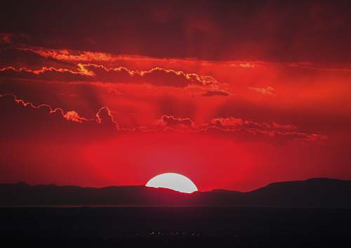 outdoors silhouette of mountain at nighttime sky