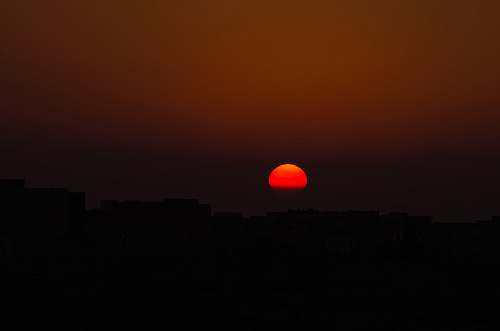 outdoors sunset view red sky