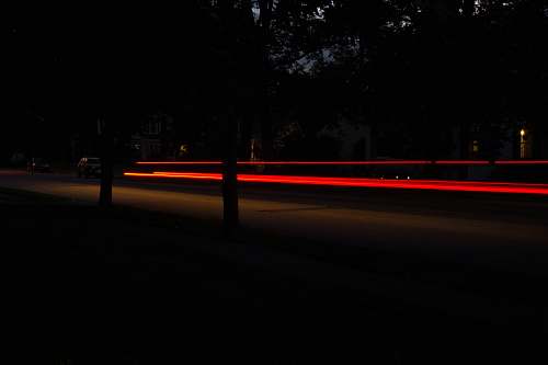 night time-lapse photography of road car