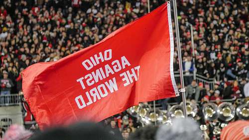 human Ohio Against The World flag crowd