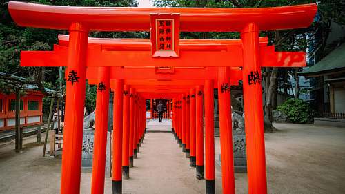 human Shinto Shrine during daytime gate