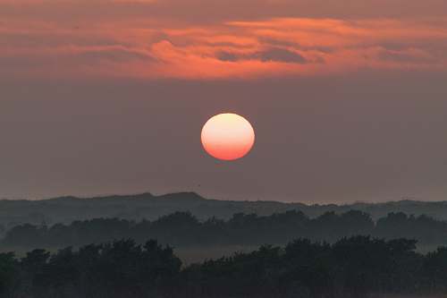 sunrise landscape photo of dawn sun