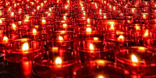 lighting lighted candle lot candle