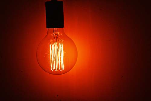 light lighted incandescent bulb lightbulb