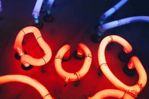 light pink and white plastic toy neon