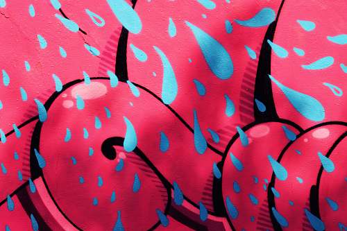 art red and blue textile italy