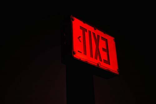  red exit signage 