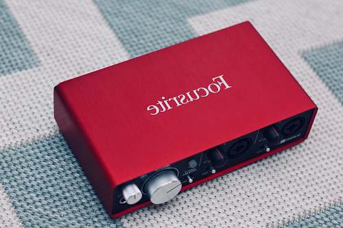 electronics red Focusrite device amplifier