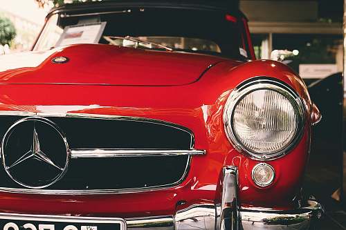 monaco red Mercedes-Benz car car