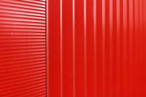  red painted metal wall 