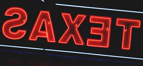 neon red Texas neon light sign light