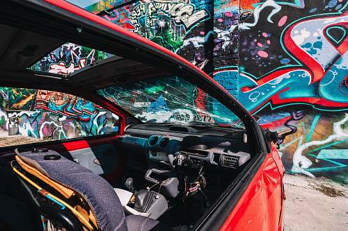 graffiti wall with graffiti cockpit