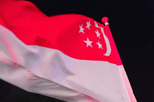  waving white and red flag 