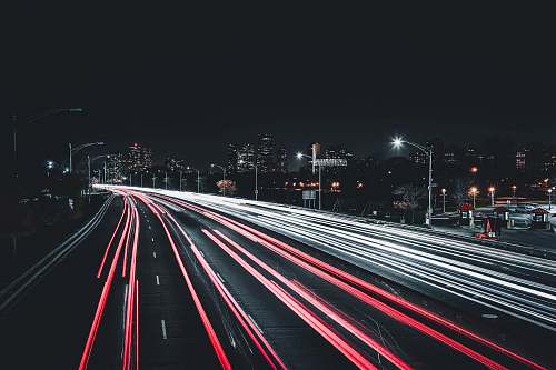 highway time lapse photography of road chicago