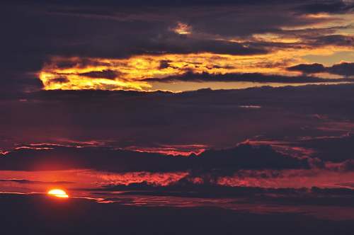 sunset grey and red sky at sunset sky