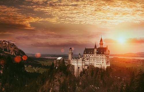 sunrise Neuschwanstein Castle castle