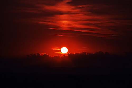 nature orange sunset red sky