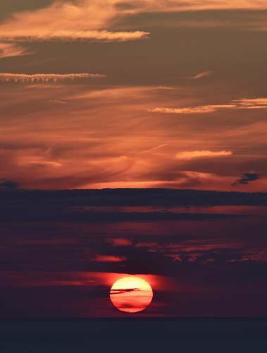 sun red moon sky