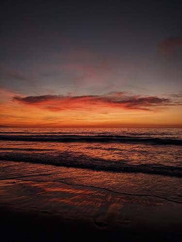 dusk seashore sky