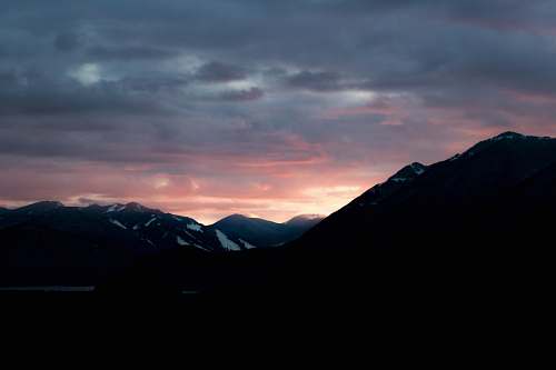 sunrise silhouette of mountains during golden hour mountain