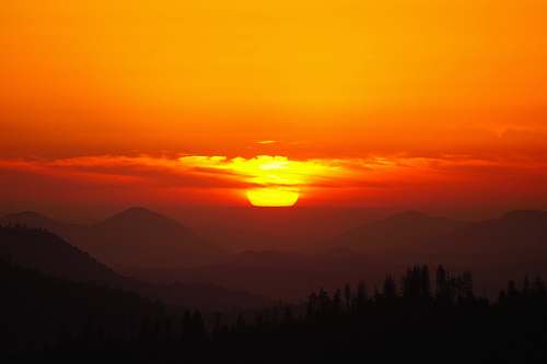 nature sunset over horizon sky