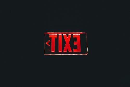 logo red Exit signage trademark