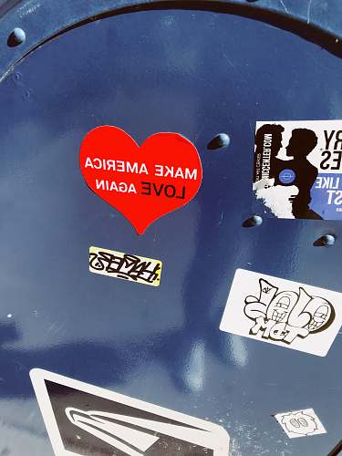 label Make America Love Again heart sticker sticker