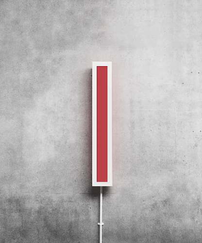 alphabet rectangular red and white case symbol
