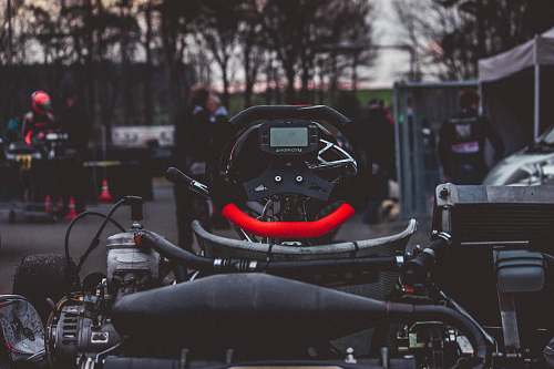 motorcycle black and grey vehicle steering wheel photo vehicle