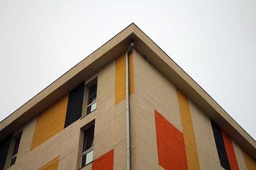 mongolia beige and red concrete building facade building