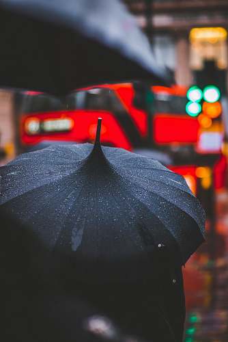 london person holding black umbrella canopy