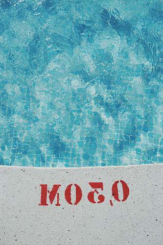 blue gray concrete pool at 0,30 Meter pool