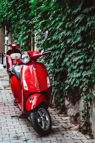 scooter red automatic scooter transportation