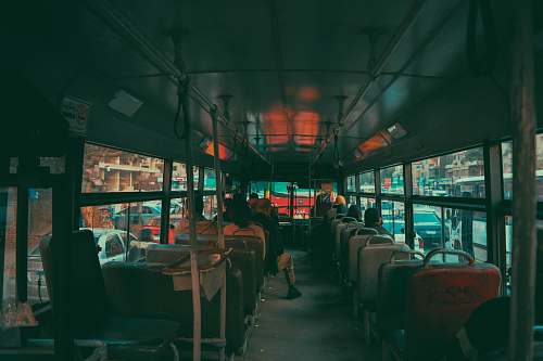 people people inside bus person