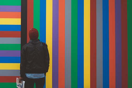 person man wearing black jacket human