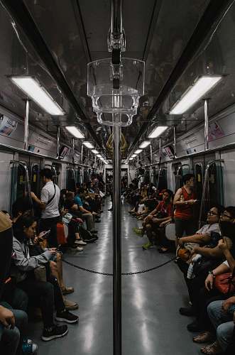person people sitting inside train train