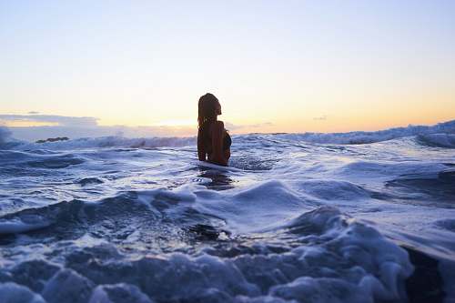 person woman in body of water human