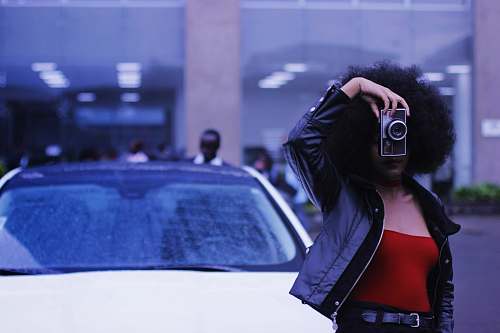 person woman using camera human