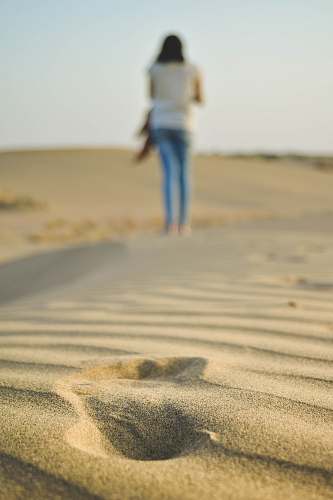 person woman walking on sad human