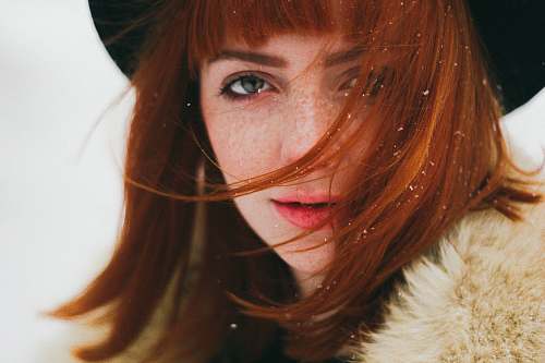 person woman wearing fur coat human