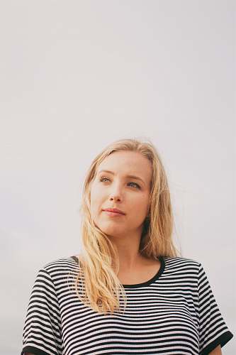 blonde woman with white background woman