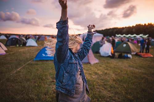 people  camping
