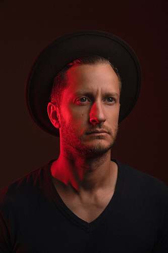 people man wearing black hat human