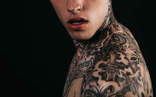 human person with skin tattoo people
