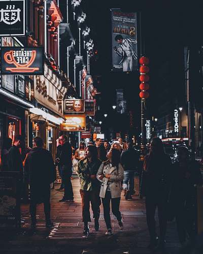people two women standing near theatre cafe human