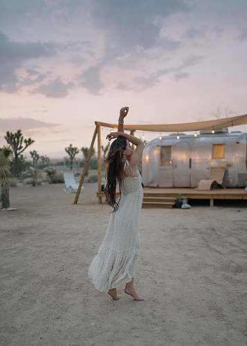 human woman raising her both arms people